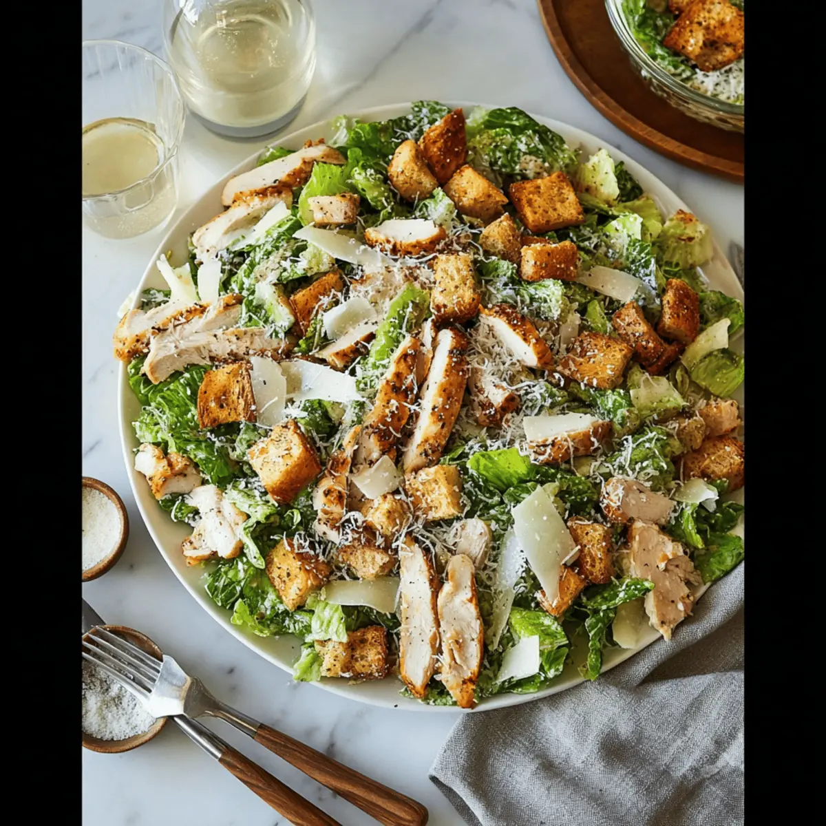 Chicken Caesar Salad: Irresistibly Fresh with Homemade Croutons
