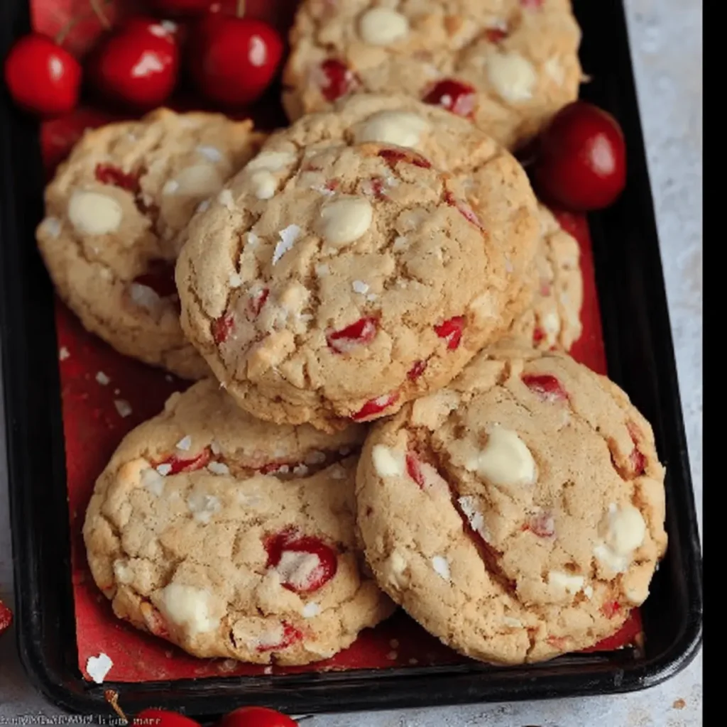 Cherry Bakewell Cookies