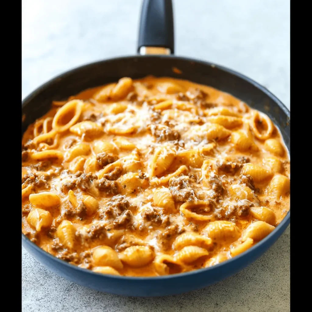 Creamy Beef and Shells