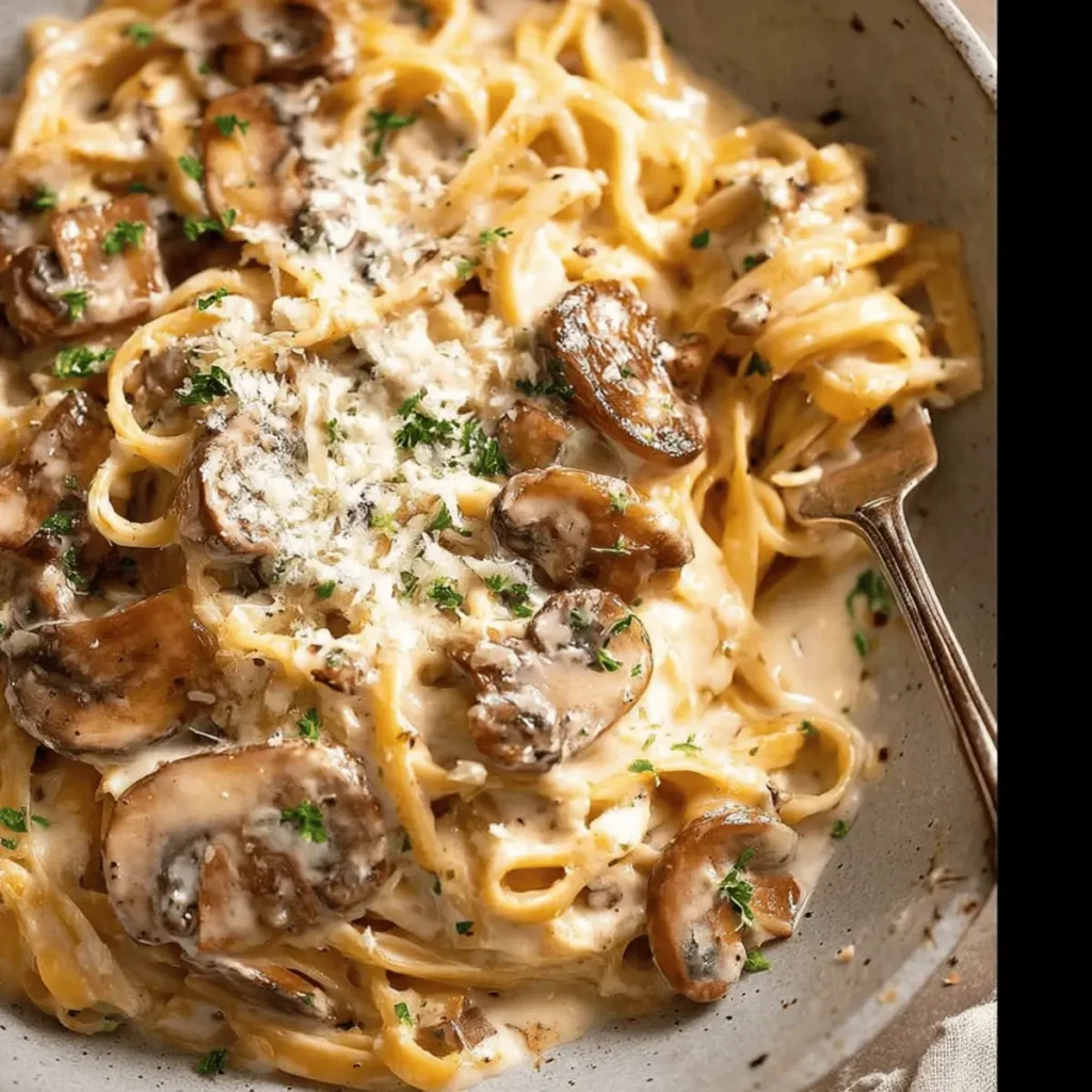 Creamy Garlic Mushroom Pasta