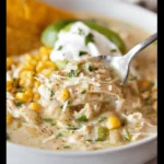 Crockpot White Chicken Chili with Cream Cheese