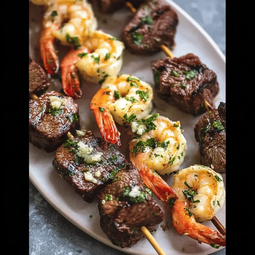 Grilled Steak & Shrimp Kabobs