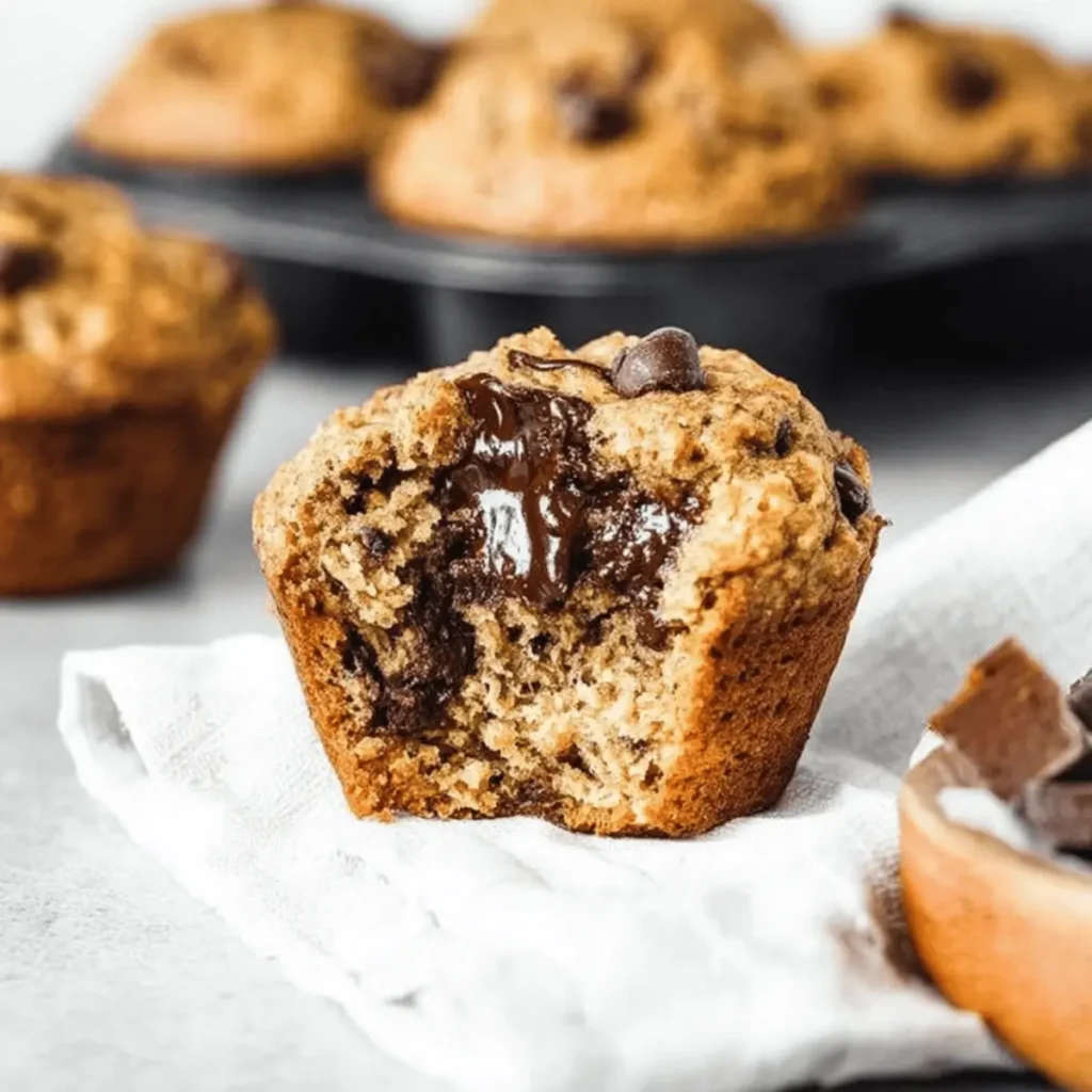 Healthy Banana Chocolate Chip Muffins