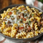 Loaded Cheeseburger Alfredo Pasta