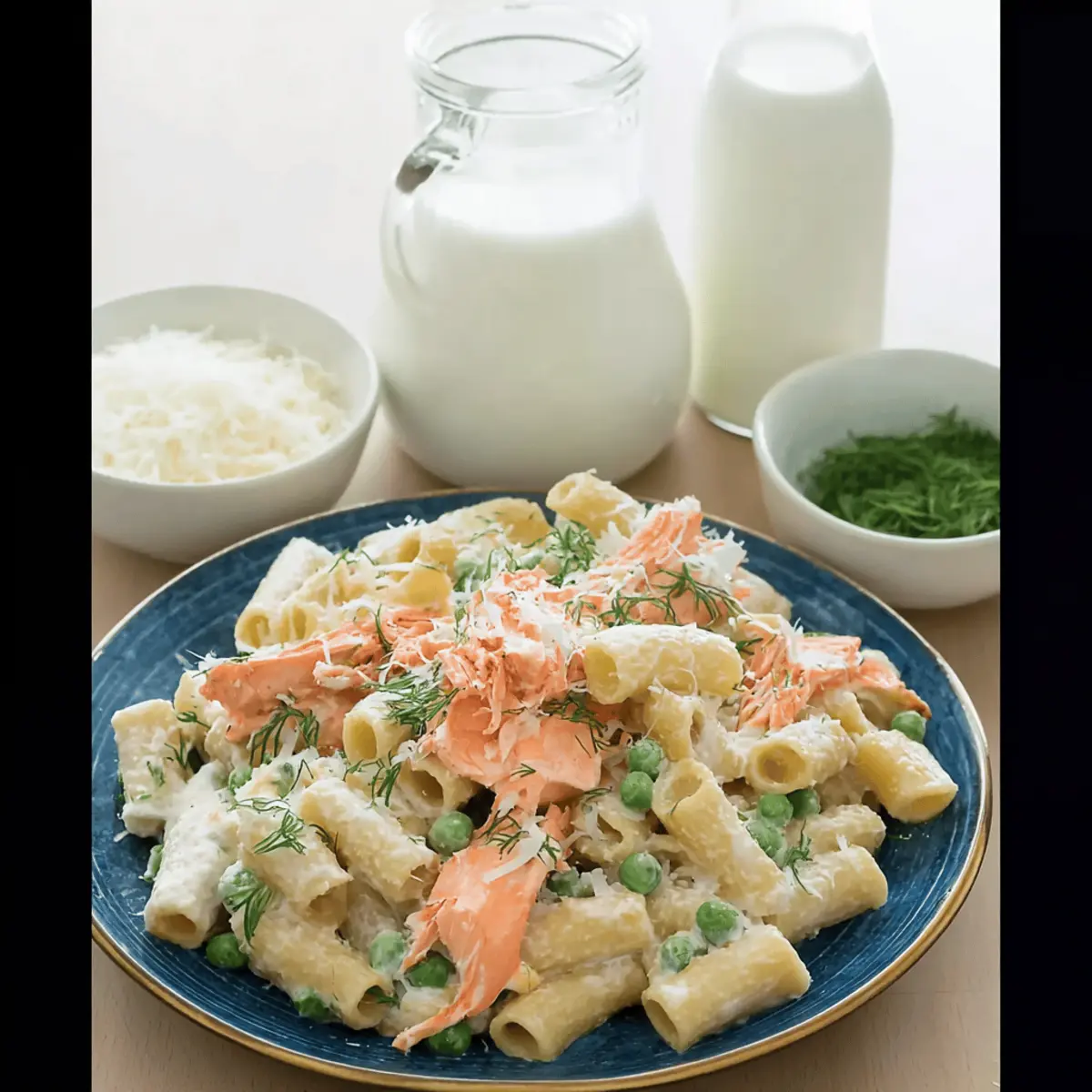 Pasta with Salmon and Peas: Delightfully Creamy Goodness