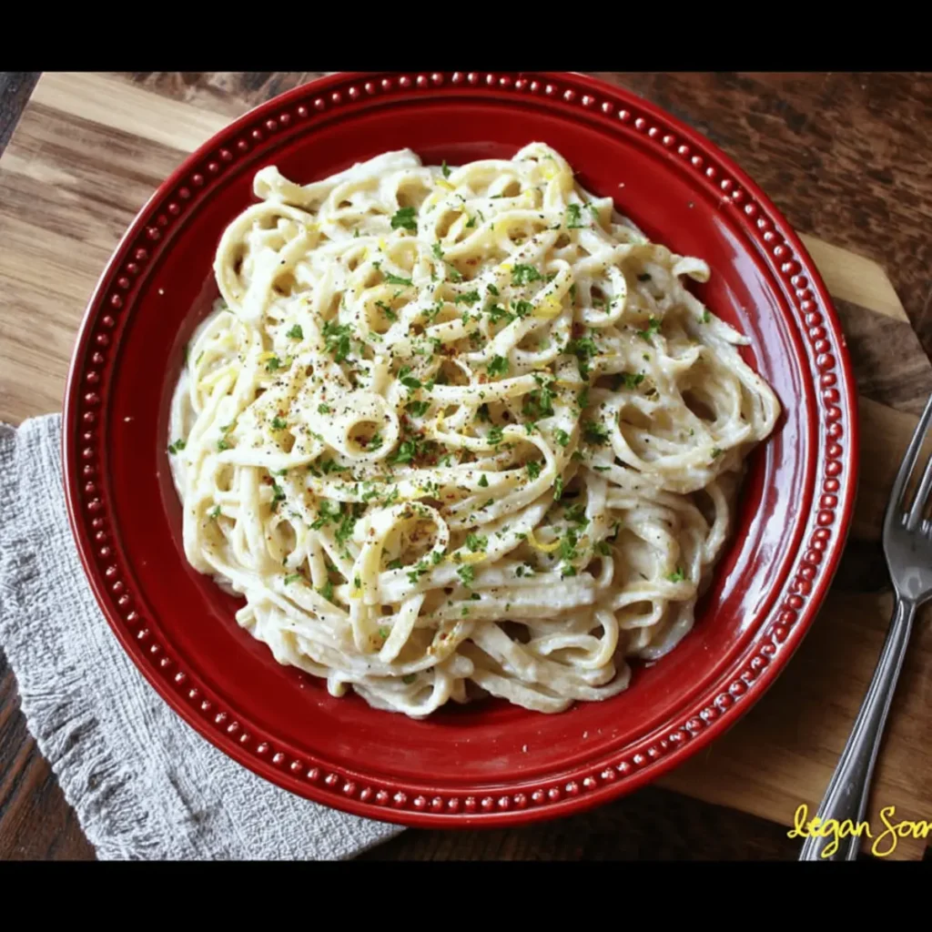 Vegan Garlic Alfredo Pasta