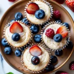Blueberry Vanilla Cheesecake Cupcakes