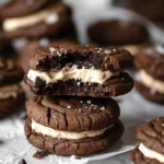 Brownie cookie dough sandwich cookies