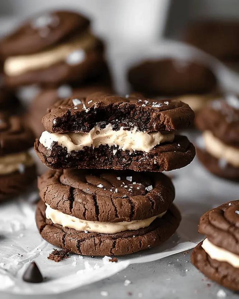 Brownie cookie dough sandwich cookies