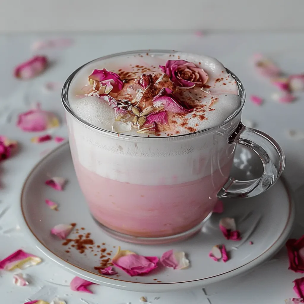 Chamomile Rose Tea Latte