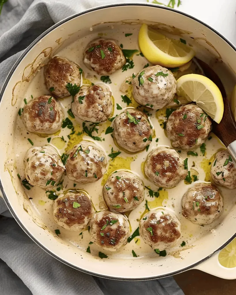 Chicken Meatballs in Cream Sauce