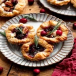 Cranberry Brie Puff Pastry Tarts