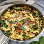 Easy 20-Minute Bacon and Spinach Pasta