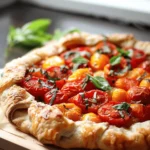 Easy Tomato Basil Galette with Goat Cheese