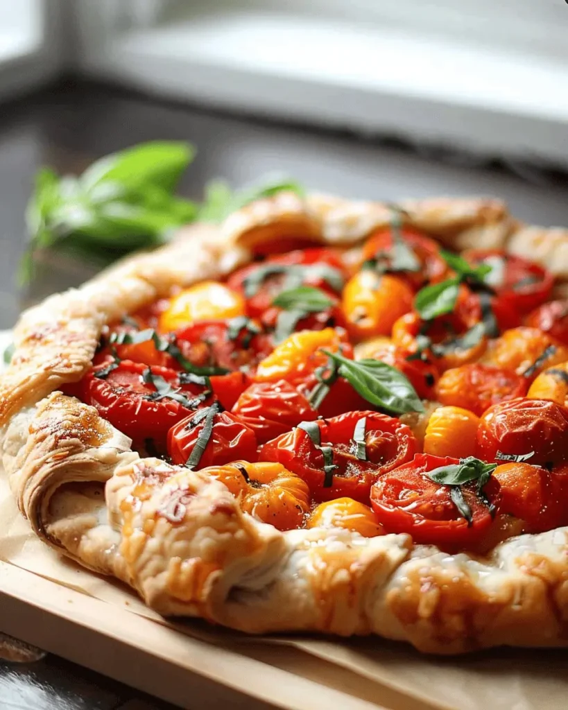 Easy Tomato Basil Galette with Goat Cheese