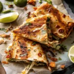 Folded Crispy Cheese and Chicken Wraps