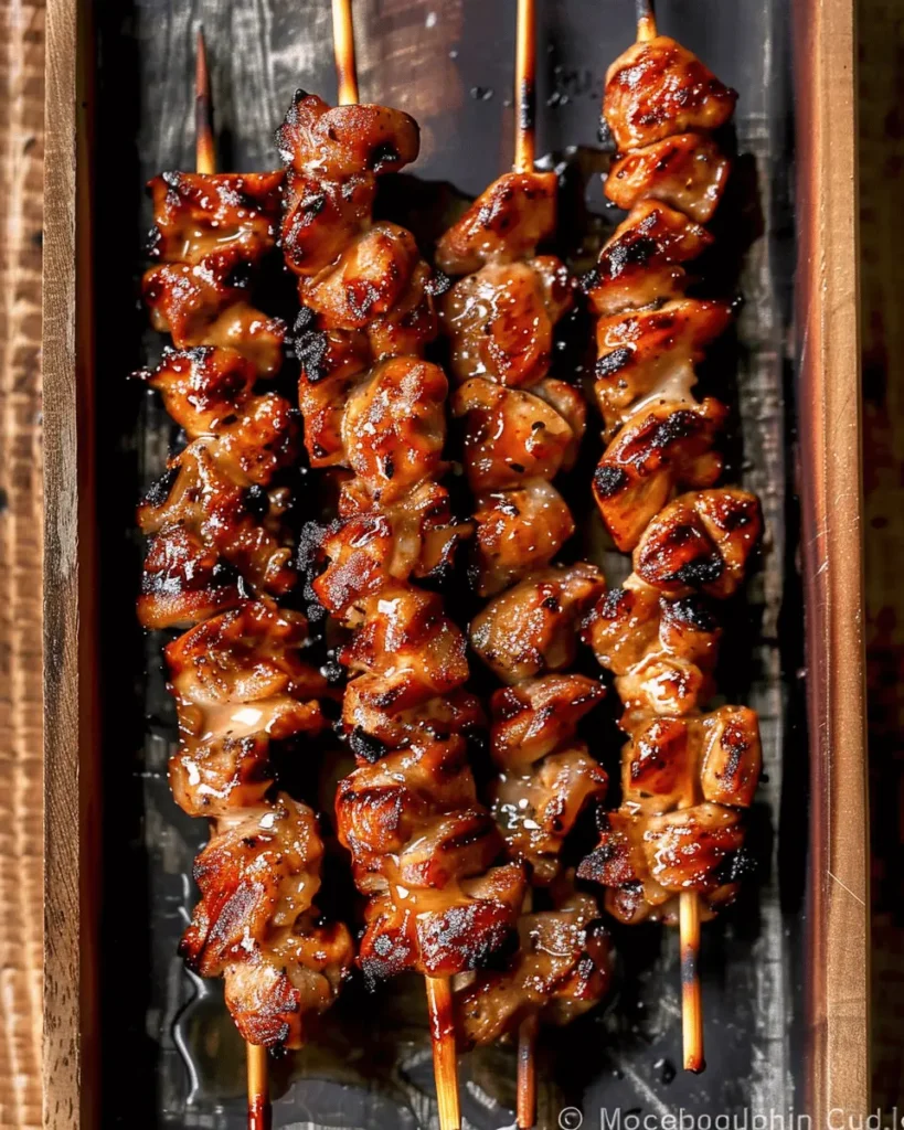 Grilled Chicken Skewers with Coconut Glaze – Juicy, Smoky & Flavorful