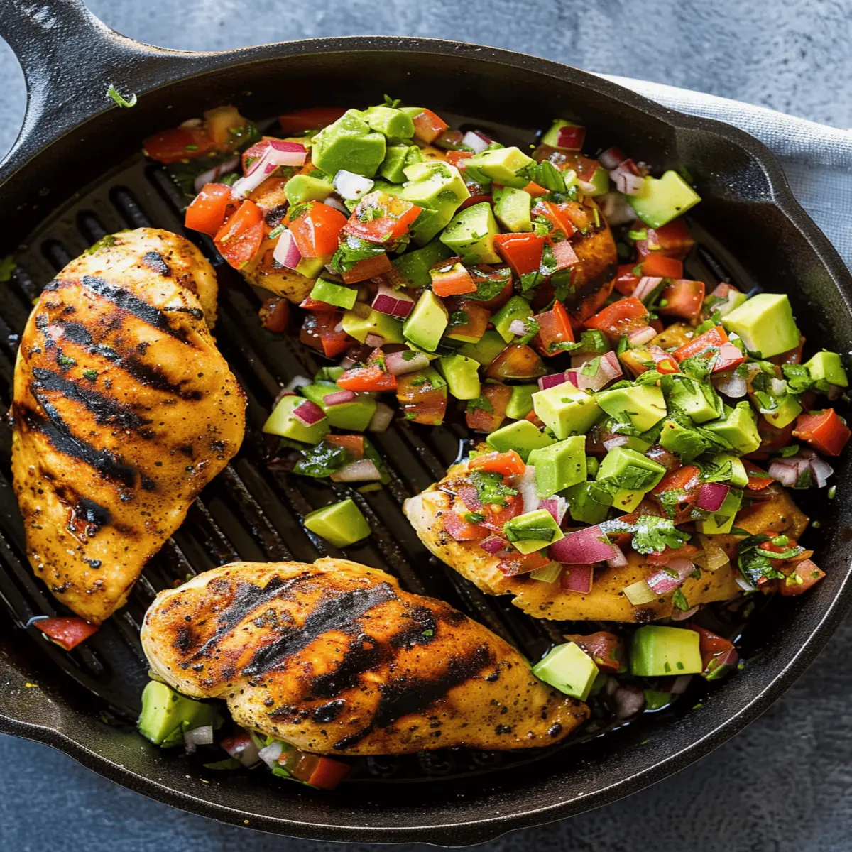 Grilled Chicken with Avocado Salsa: Juicy Flavor Explosion