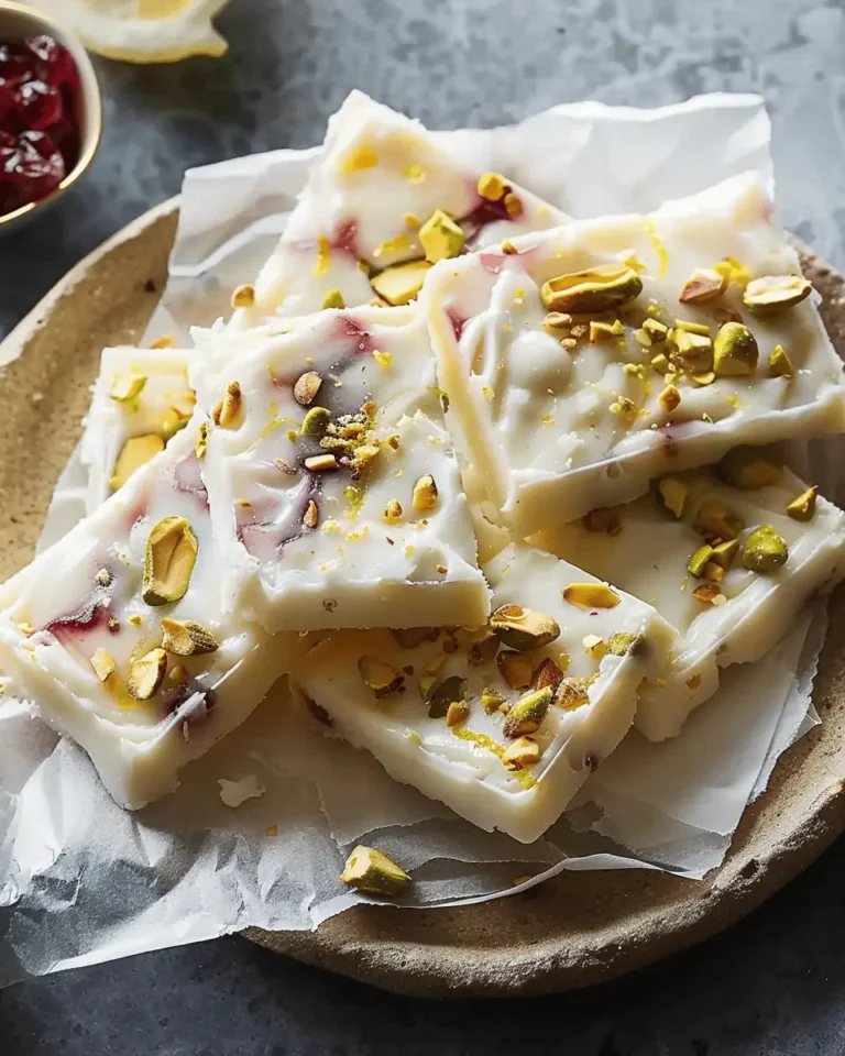 Lemon and Pistachio Yogurt Bark