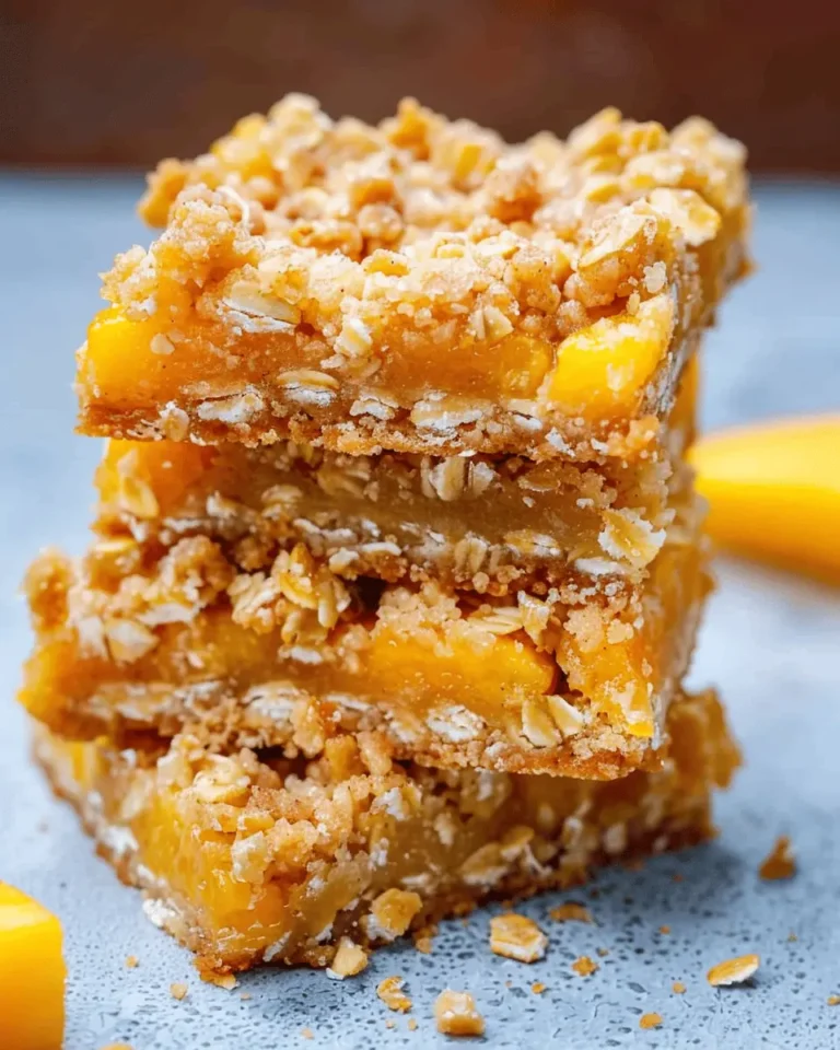 Mango Oatmeal Crumble Bars