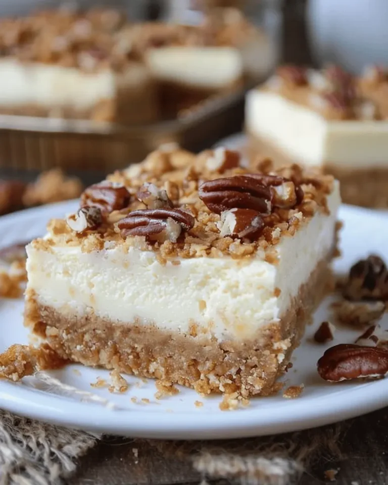 Maple Pecan Cheesecake Bars Delightful Dessert Recipe