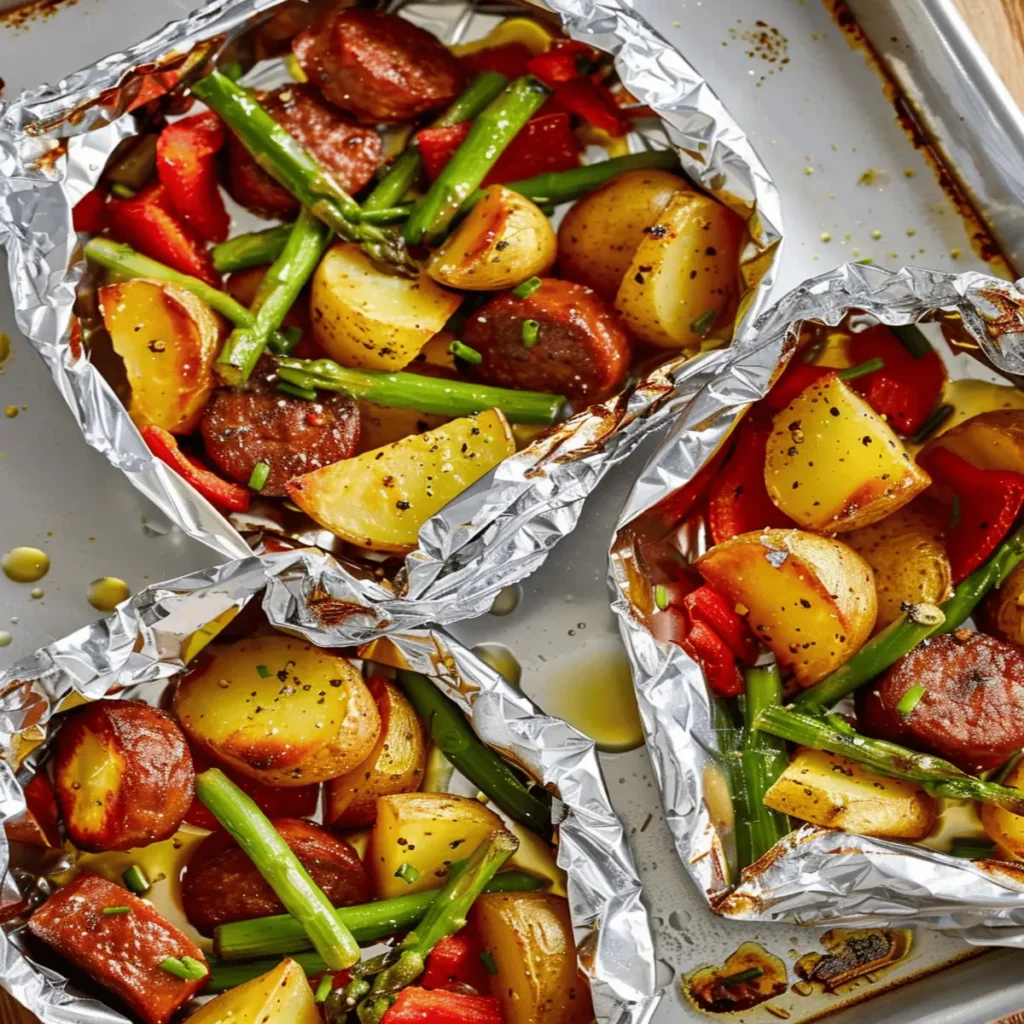 Potato and Sausage Foil Packets