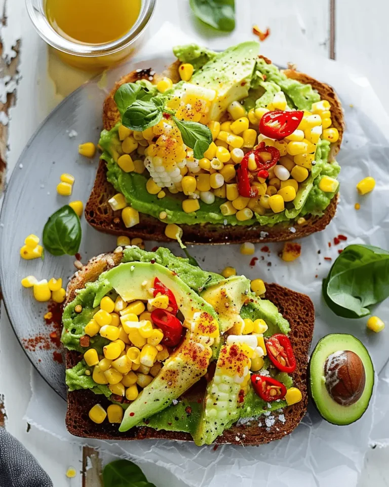 Quick Avocado and Corn Toast