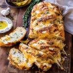 Soft Garlic Herb Cheddar Cheese Bread