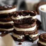 Brownie cookie dough sandwich cookies