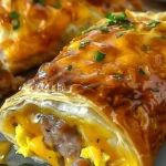 Sausage Egg Cheddar Roll-Ups