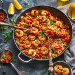 Spanish-Style Roasted Red Pepper and Paprika Prawn Rice
