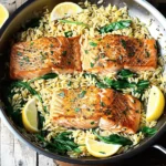 One Skillet Salmon with Lemon Orzo: An Amazing Ultimate Recipe