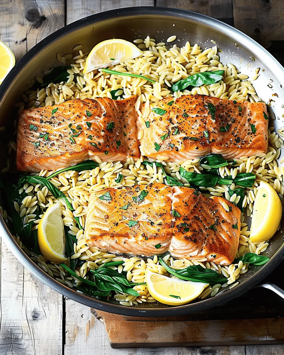 One Skillet Salmon with Lemon Orzo: A Delicious & Easy Recipe