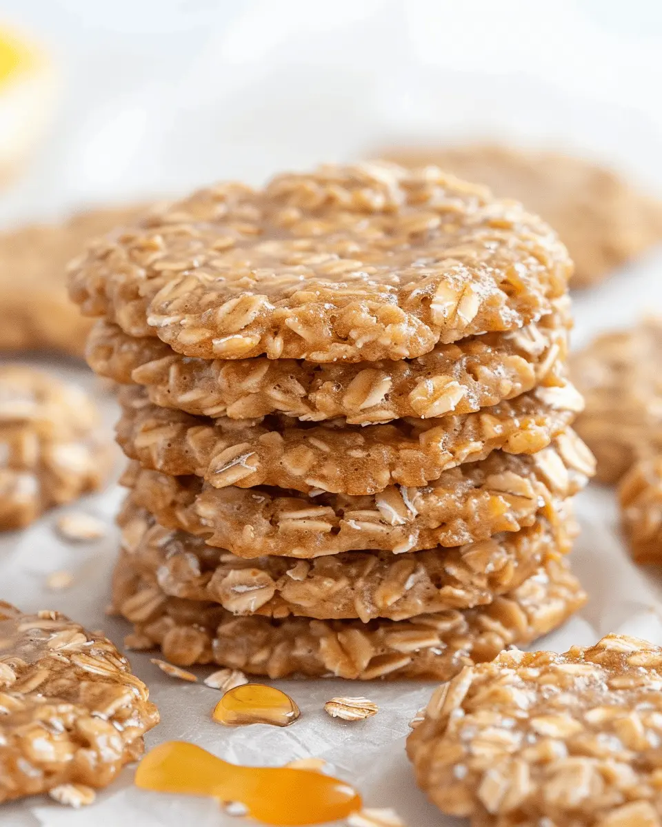 3 Ingredient No Bake Honey Oatmeal Cookies You’ll Adore