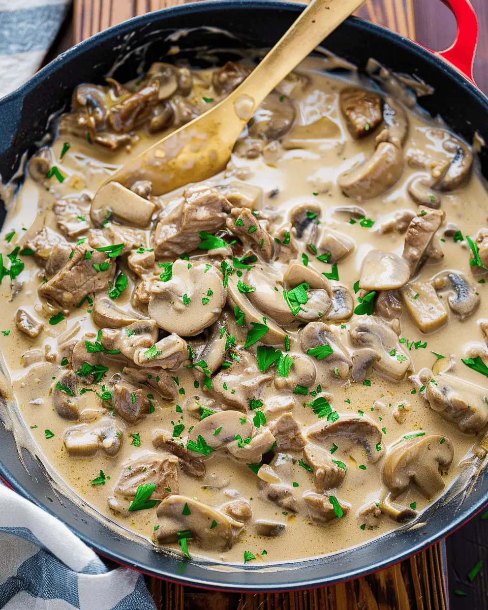 Creamy Beef Stroganoff: A Comforting Twist with Turkey Bacon