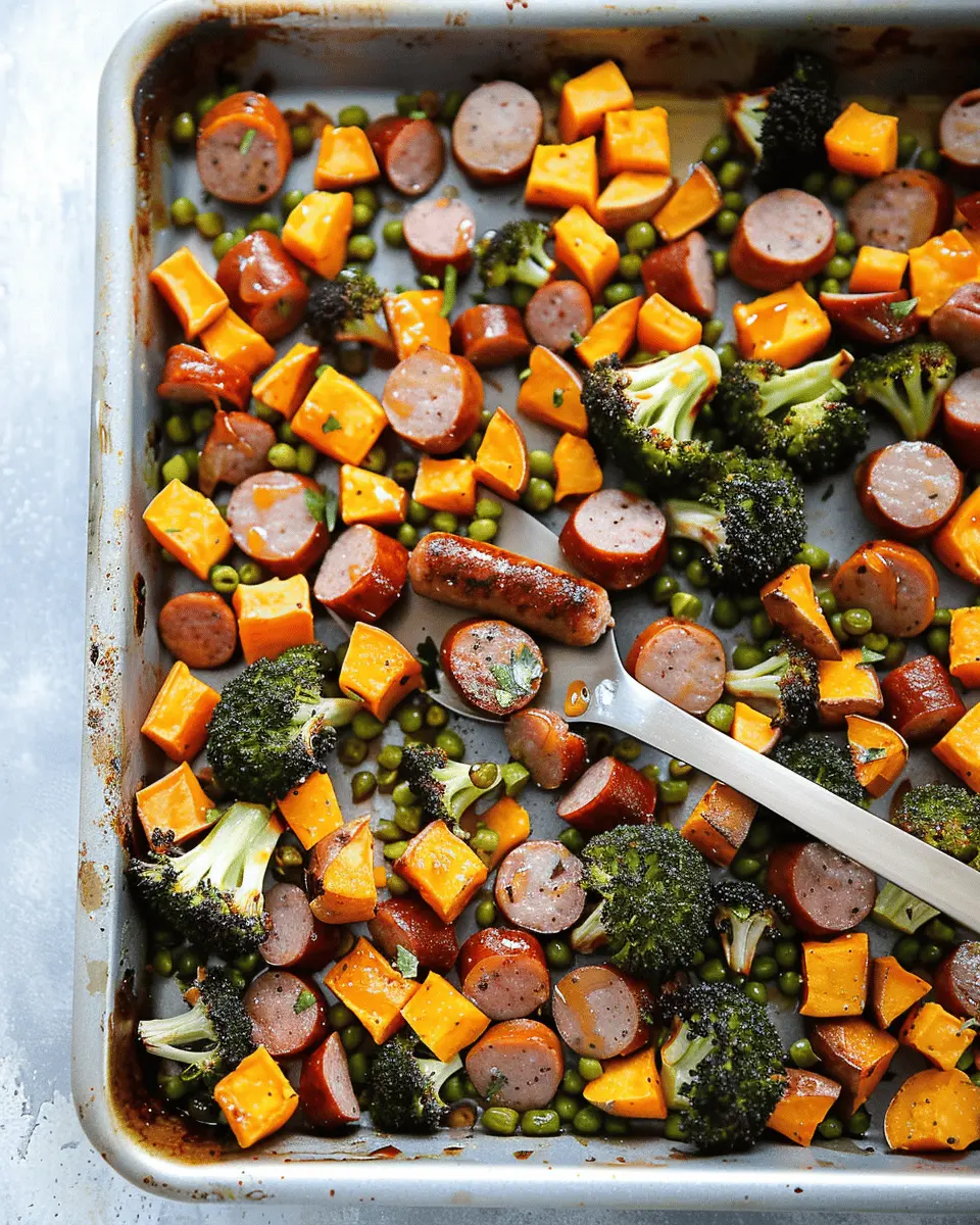 Sheet Pan Sausage and Sweet Potatoes: Easy Honey Garlic Delight