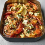 Baked Prawns with Lemon and Feta