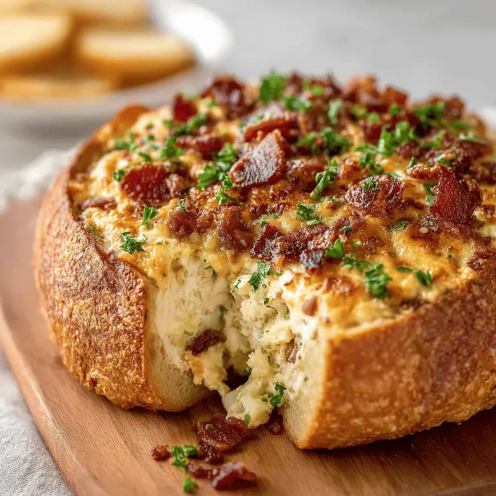 Cheese Turkey Bacon Cob Loaf Dip: The Ultimate Comfort Food
