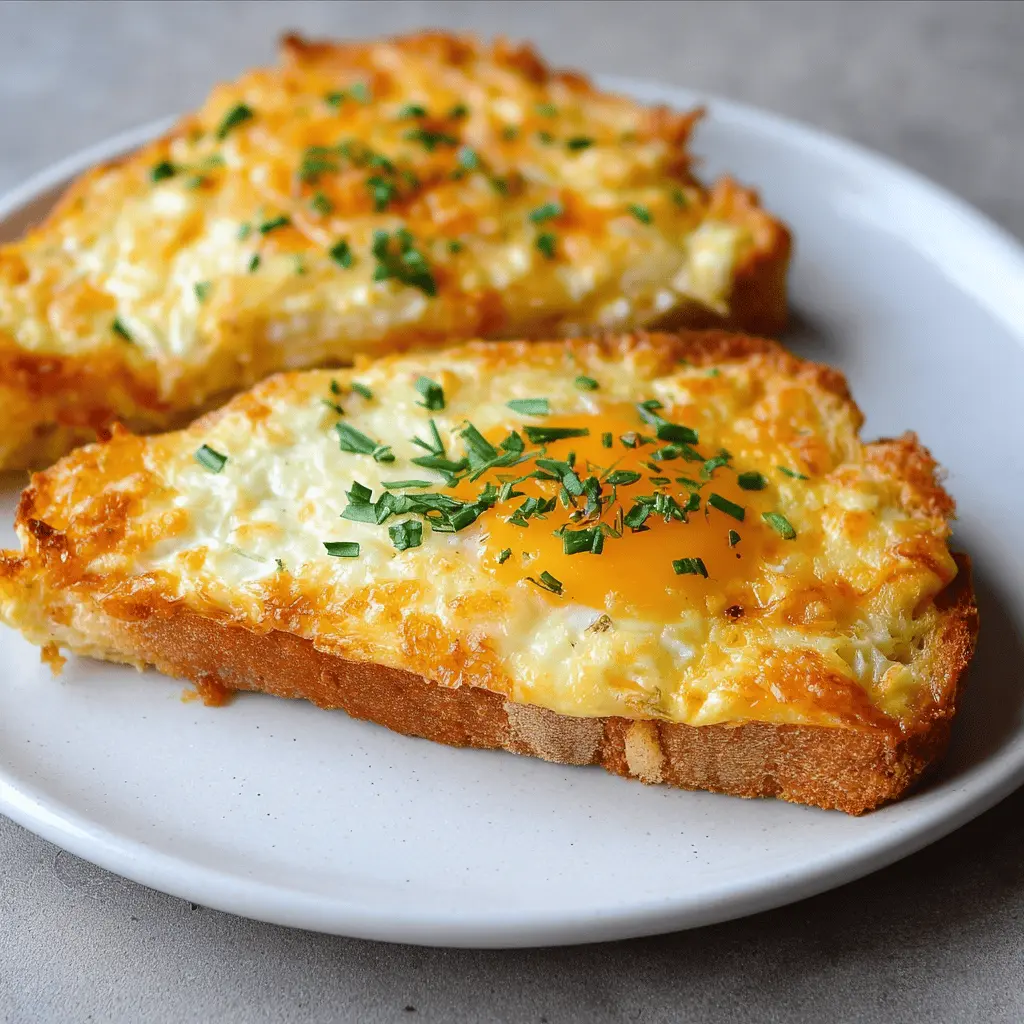 Cheesy Egg Toast: Easy Breakfast Idea with Turkey Bacon Delight