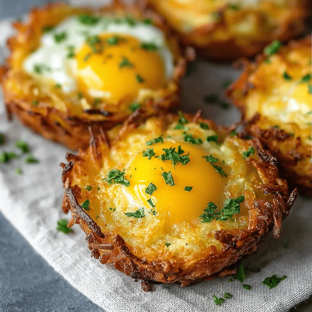 Eggs in Crispy Hash Brown Baskets: A Deliciously Easy Breakfast