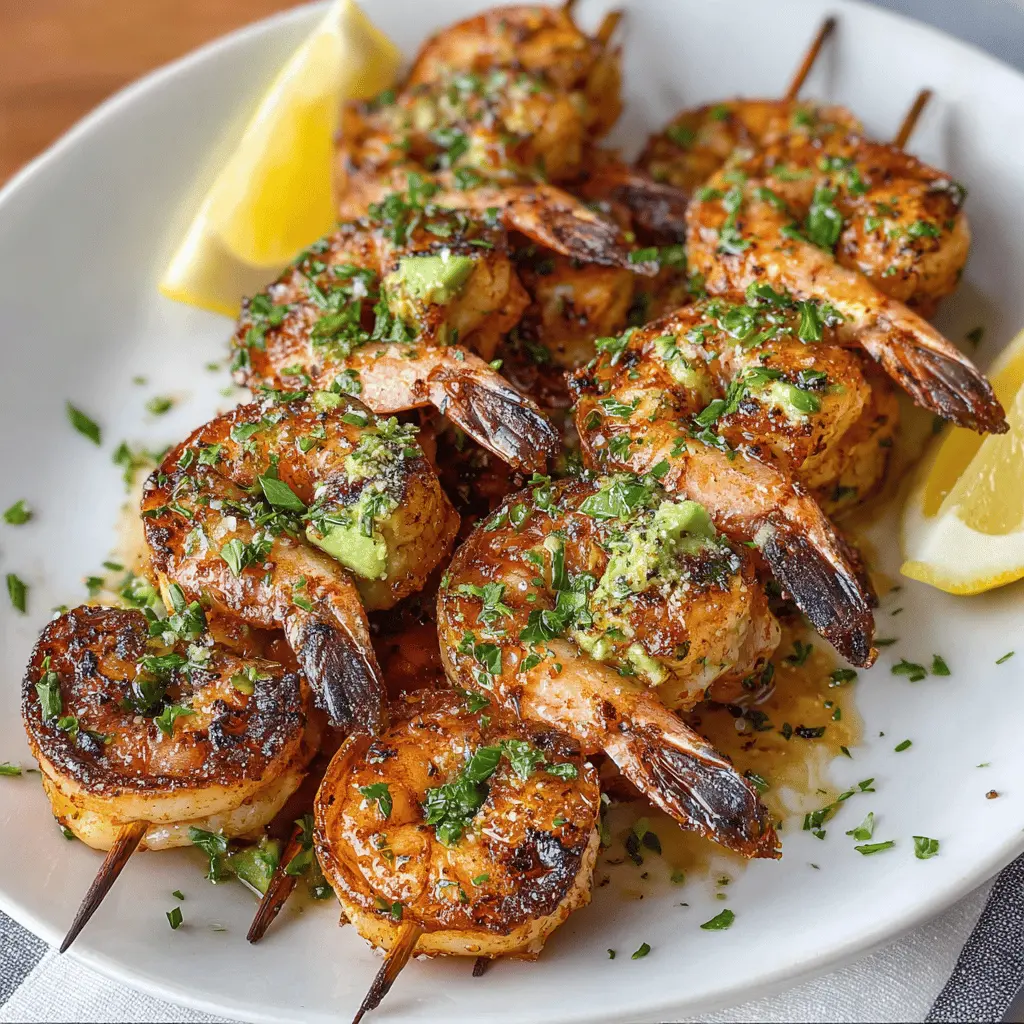 Garlic Shrimp Avocado Skewers: A Juicy Twist on Grilling Delights