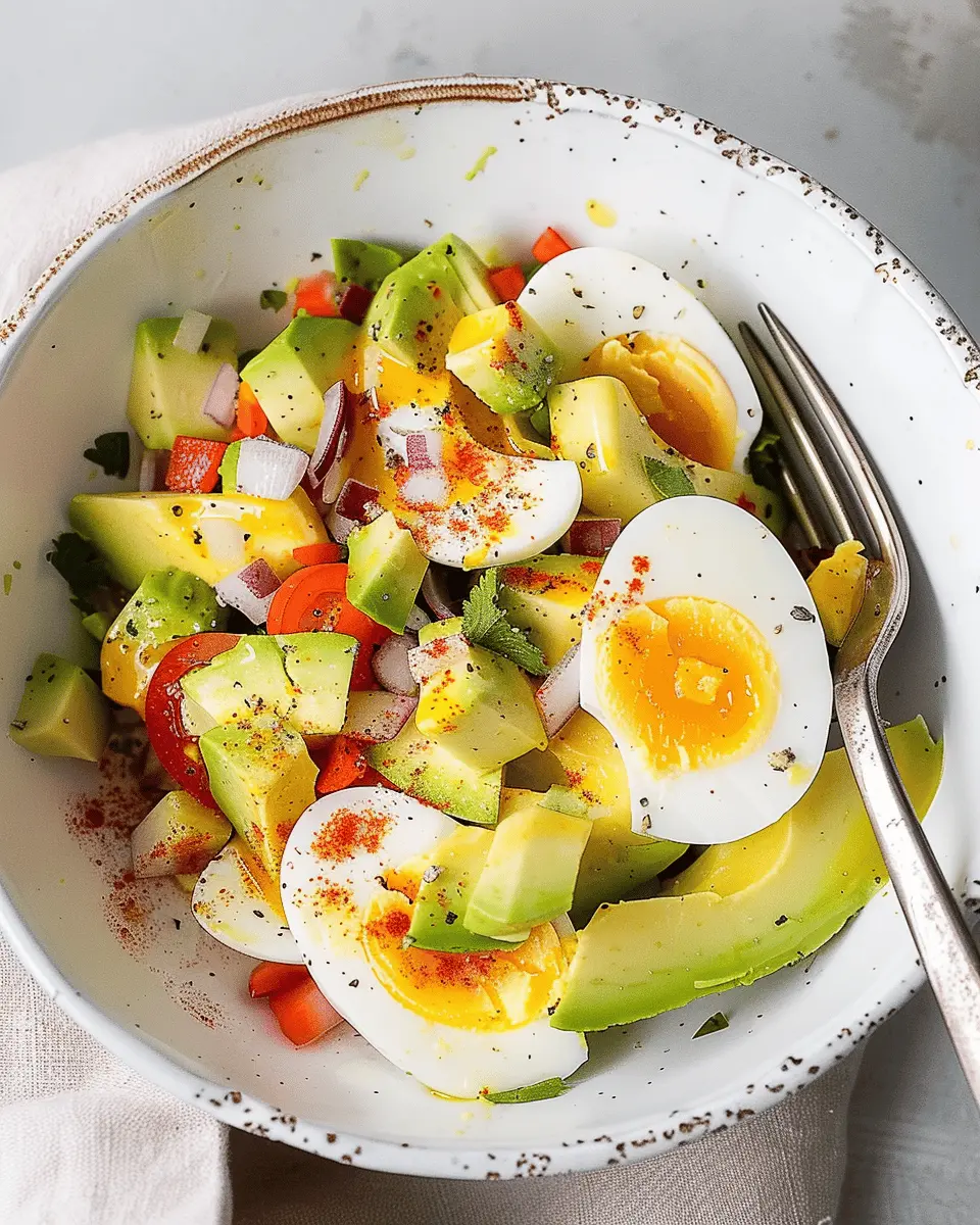 Hard Boiled Egg and Avocado Bowl