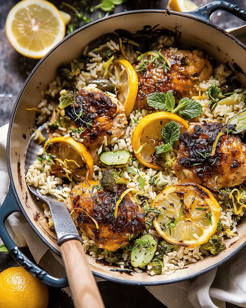 One Skillet Greek Lemon Chicken and Rice: Easy Comfort Food Delight