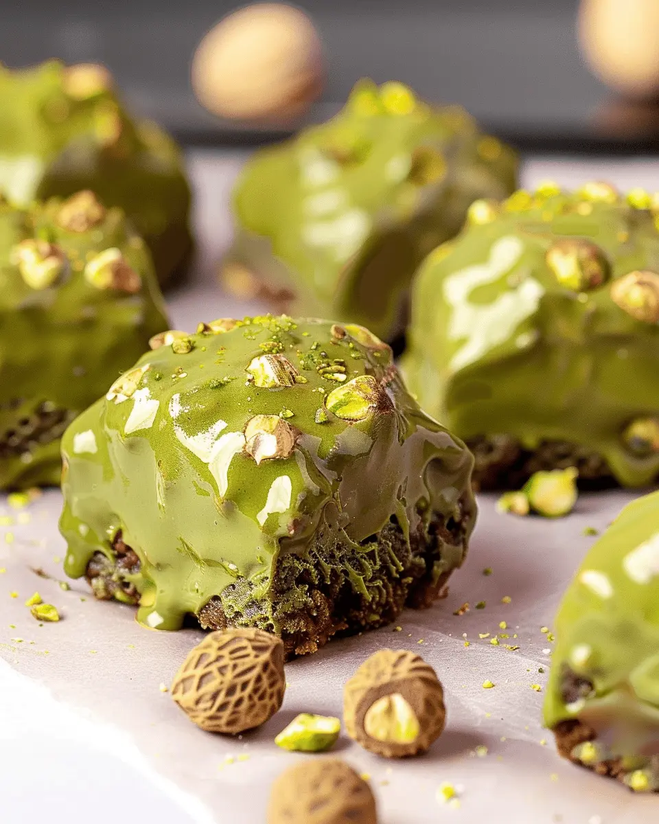 Pistachio Ferrero Rocher Brownies: Indulgent Fudgy Delight