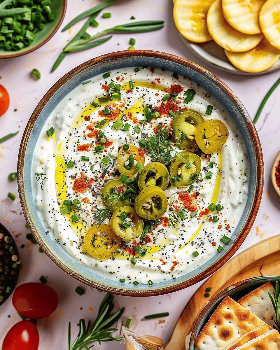 Savory Garlic Feta Yogurt Bowl – Easy, Creamy & Full of Flavor