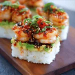 Spicy Shrimp Sushi Stacks: A Delicious Layered Delight!