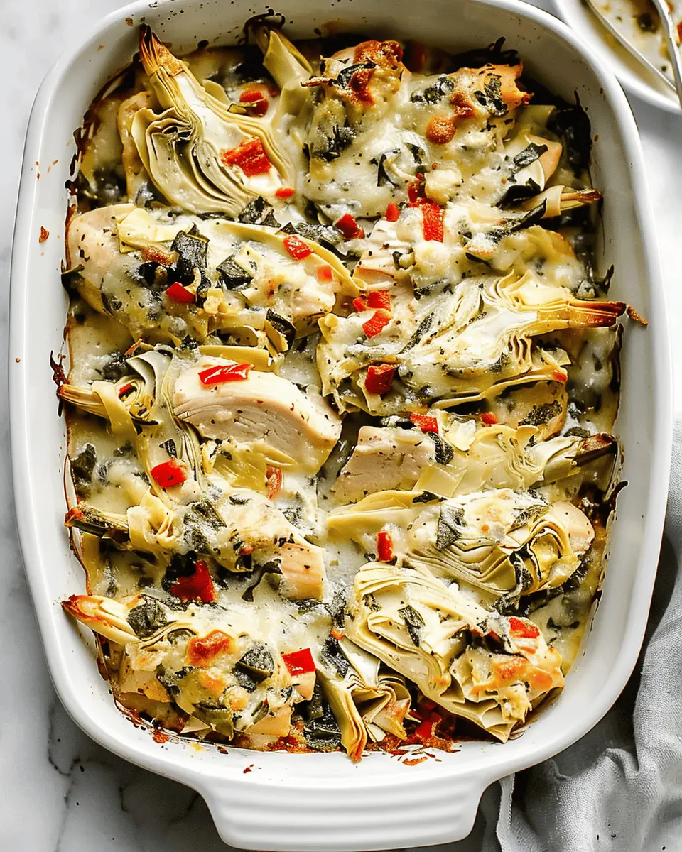 Spinach Artichoke Chicken Bake – Creamy Low-Carb Family Favorite