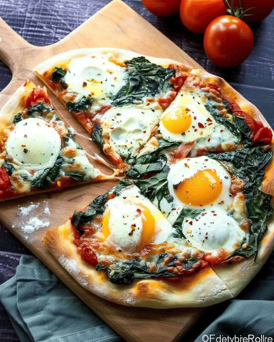 Tomato Spinach Breakfast Pizza: Easy Recipe with Turkey Bacon Twist