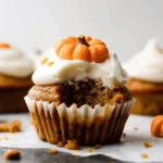Pumpkin Spice Muffins with Cream Cheese Frosting