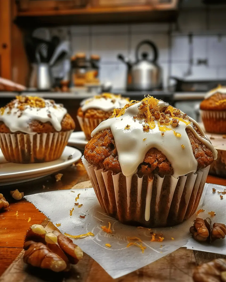 Spiced Date and Walnut Cupcakes: Indulgent Orange Cream Drizzle